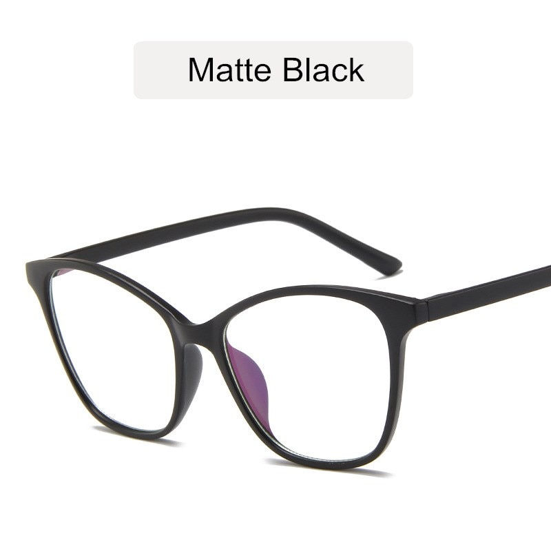 Thumbnail: Cat Eye Glasses Frames Plastic Classic Eyeglasses for Men Soild Clear Lens