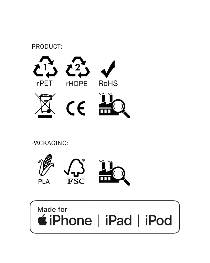 Thumbnail: Bleu iPhone Lightning Cable · 2 Meter · Made of Recycled Fishing Nets