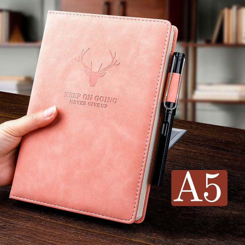 Thumbnail: 360 Pages Super Thick Wax Sense Leather A5 Journal Notebook Daily