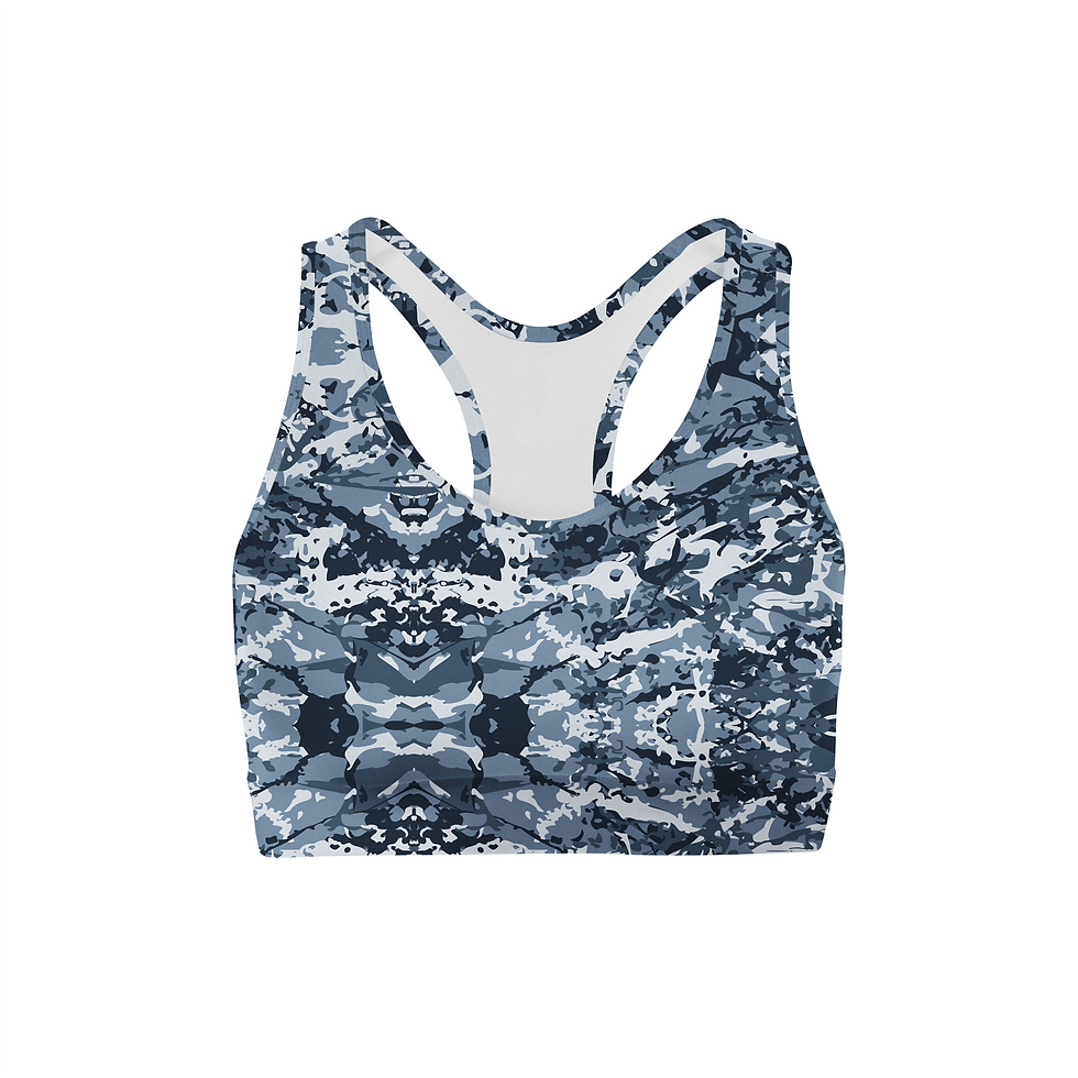 Thumbnail: Navy Camo Sports Bra