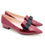 Thumbnail: Patent Pointed Toe Ballet Flats (Wine)
