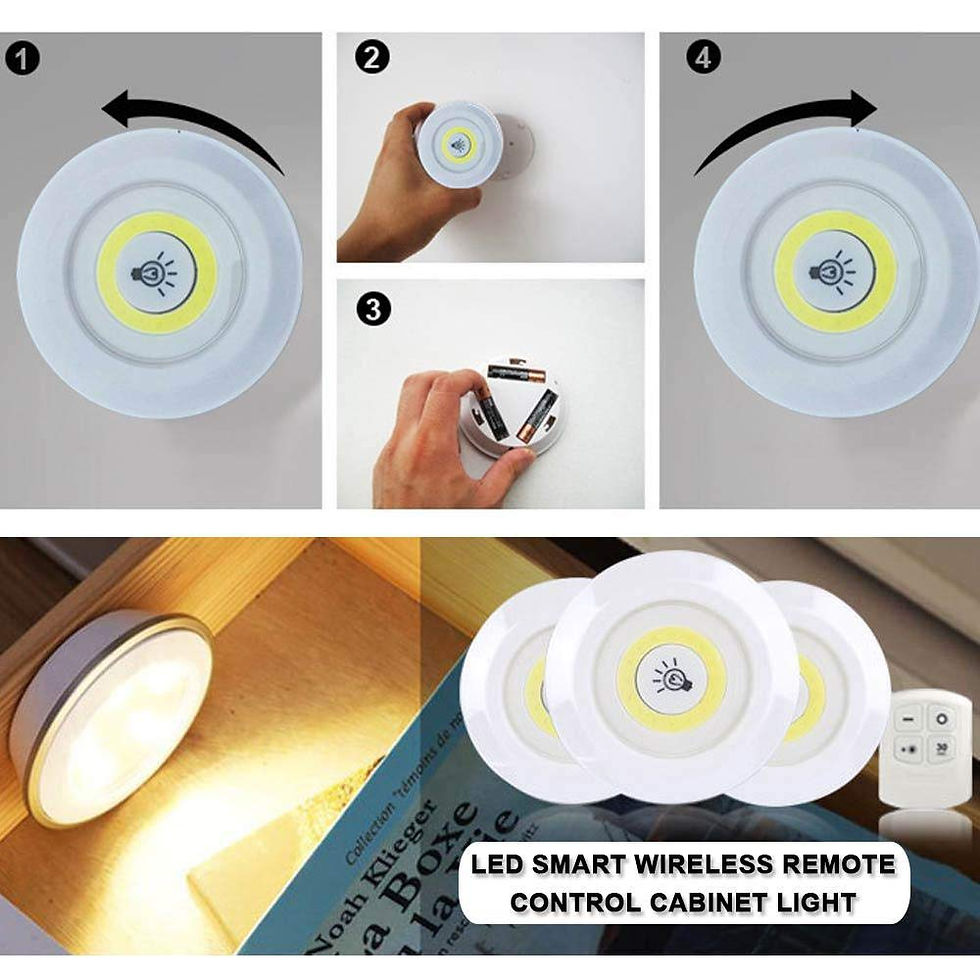 Thumbnail: 3W Super Bright Cob Under Cabinet Light LED Wireless Control Dimmable Wardrobe