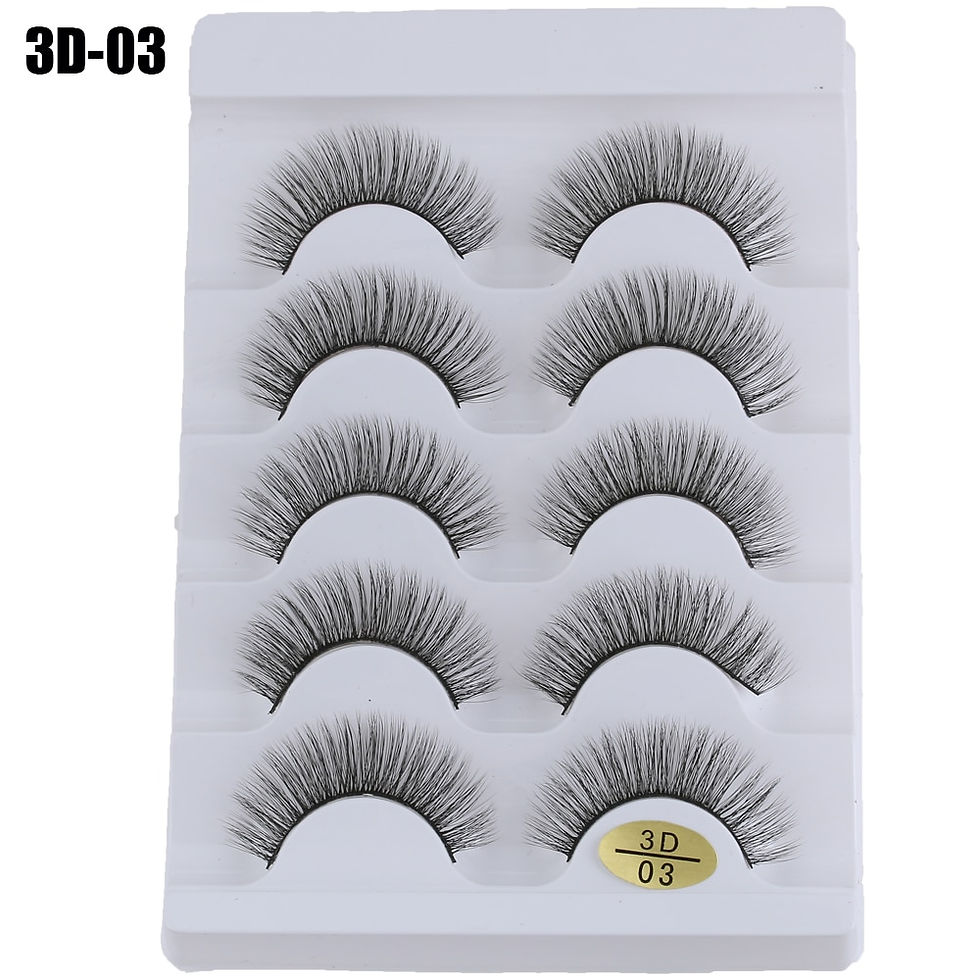 Thumbnail: 5 Pairs 4D Mink Lashes Fluffy Wispy Eyelashes Natural Long Eyelash Extension