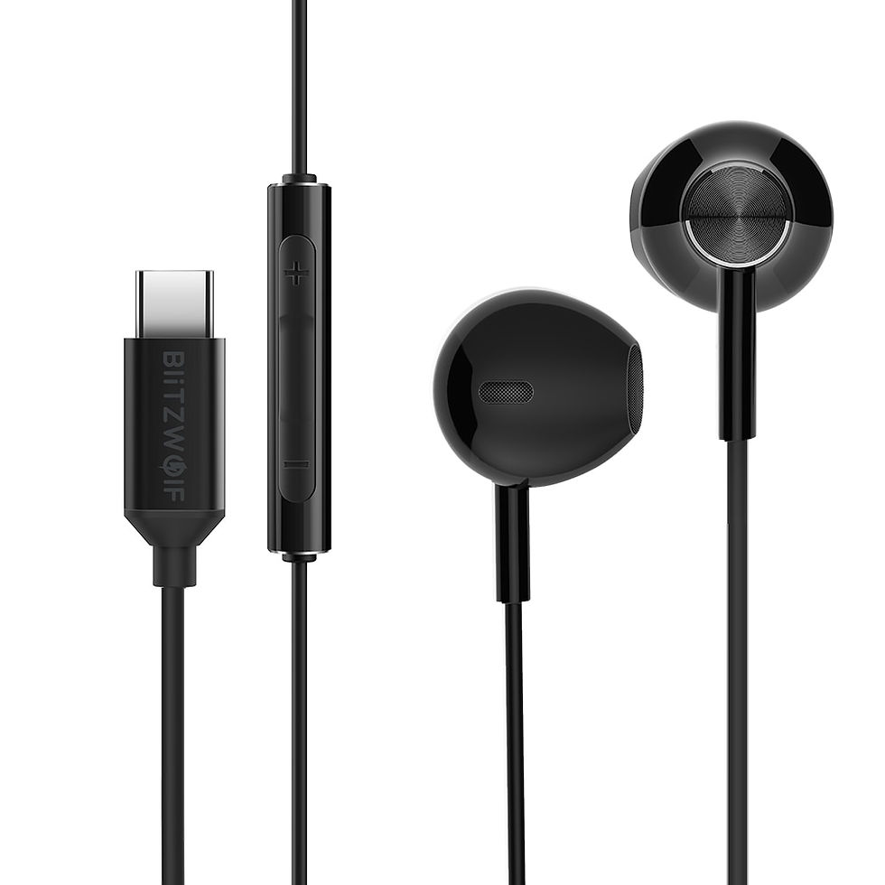 Thumbnail: 14.2mm Dynamic Driver Type-C USB C  Half In-Ear HiFi Stereo Headset With Mic