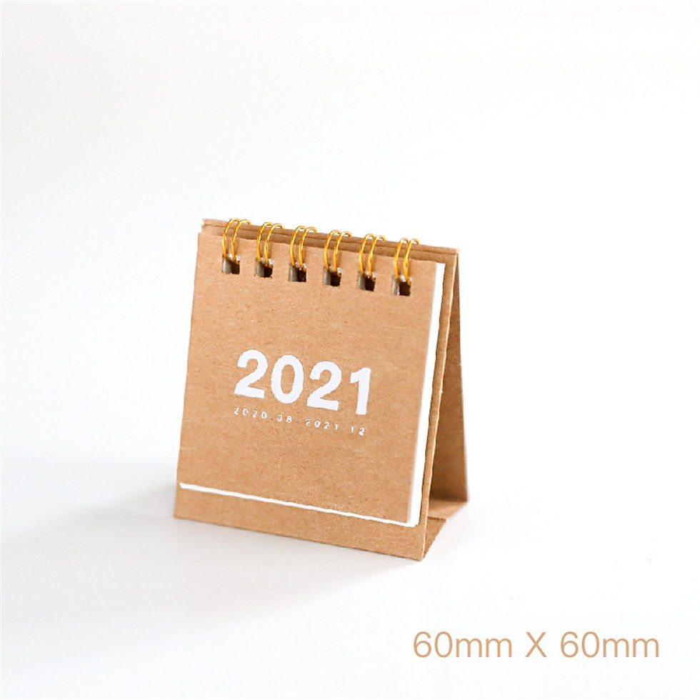 Thumbnail: 2021 Simple Black White Grey Series Desktop Calendar Dual Daily Schedule Table