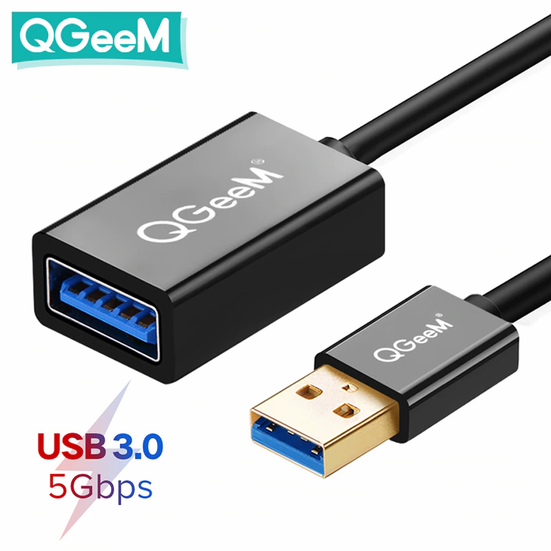 Thumbnail: USB Extension Cable Cord Super Speed USB 3.0 Cable Male to Female Data Sync USB