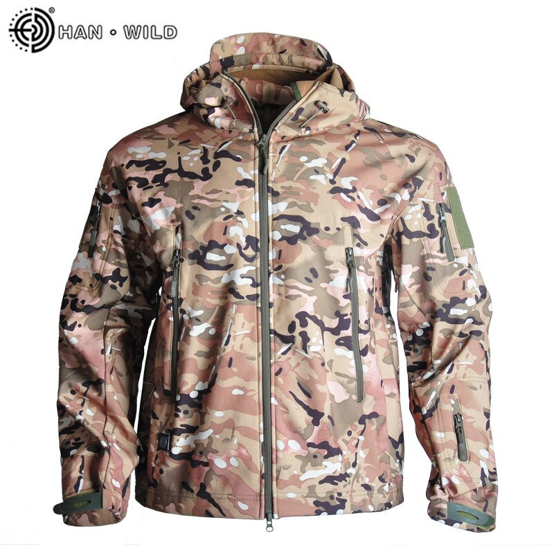 Thumbnail: Hiking Jackets Men Airsoft Camping Jacket Winter Shark Skin SoftShell Waterproof