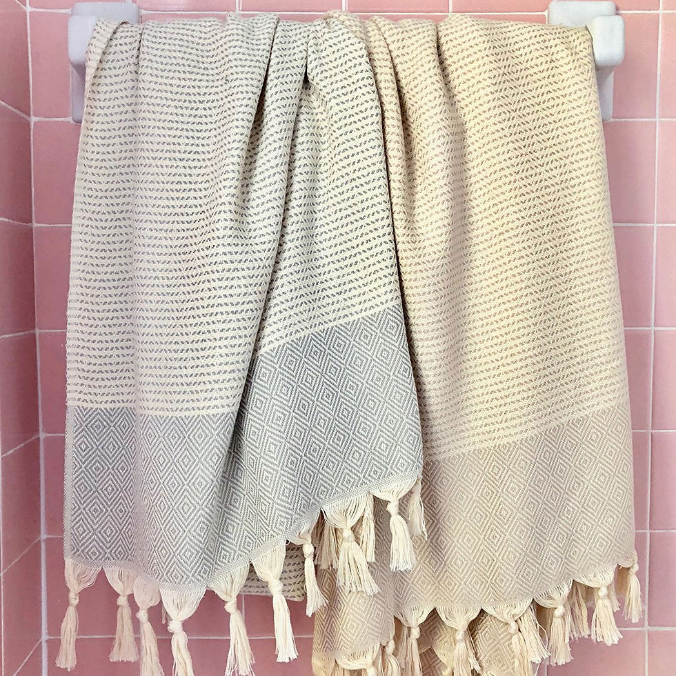 Thumbnail: Diamond Stripe Turkish Towel