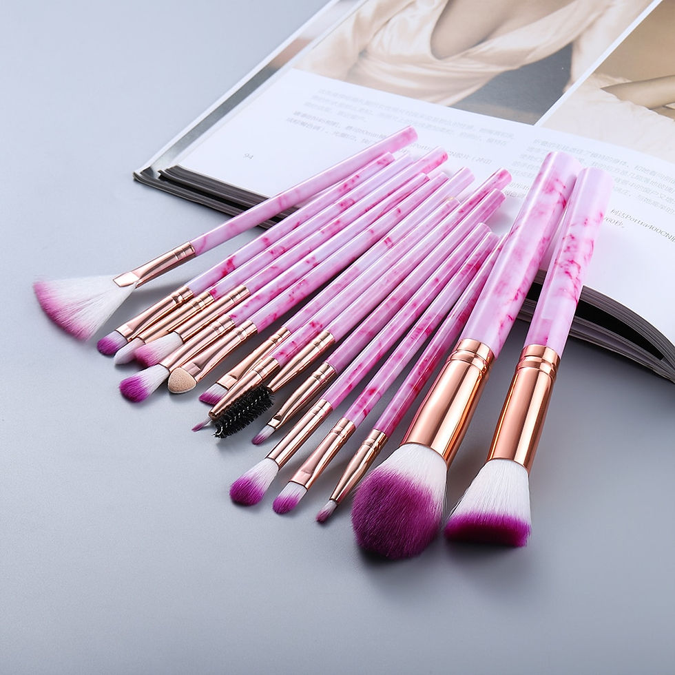 Thumbnail: 15Pcs Makeup Brushes Tool Set Cosmetic Powder Eye Shadow Foundation Blush