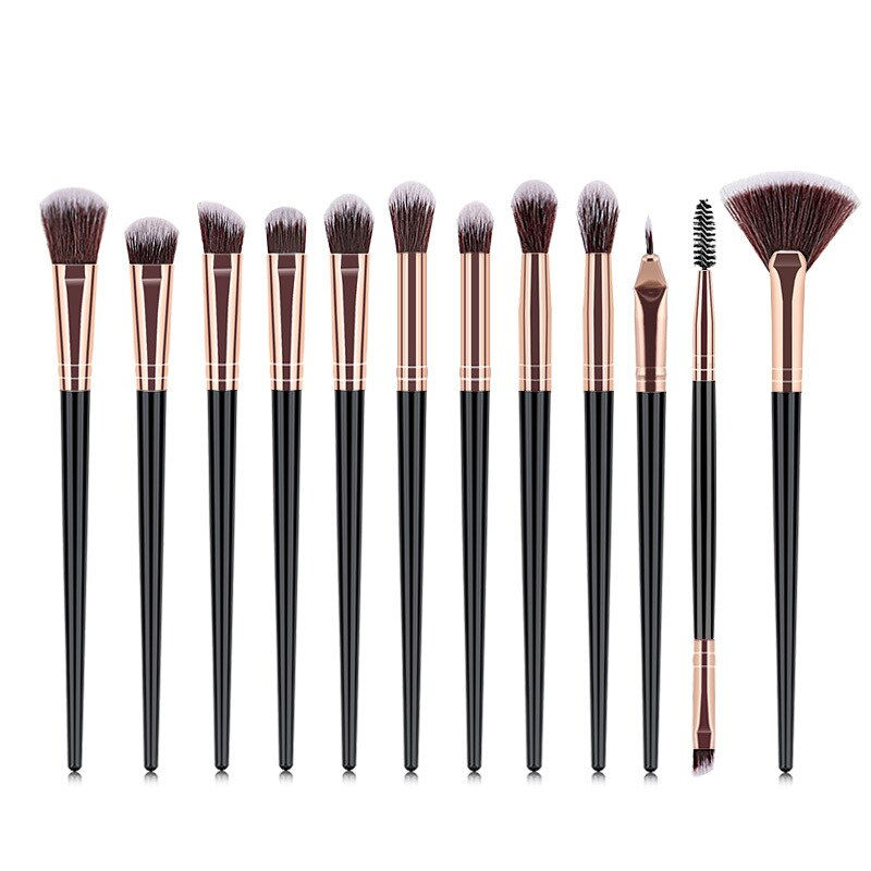 Thumbnail: 10pcs Unicorn Makeup Brushes Set Crystal Spiral Handle Foundation Blending
