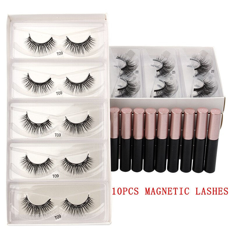 Thumbnail: Eyelashes 3/10/20/50/100pcs 3D Natural Long False Mink Eye Lashes Waterproof