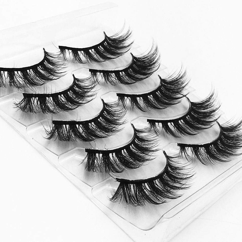 Thumbnail: Mink Eyelashes 5 Pairs 3D Mink Lashes Handmade Natural False Eyelashes Eyelash