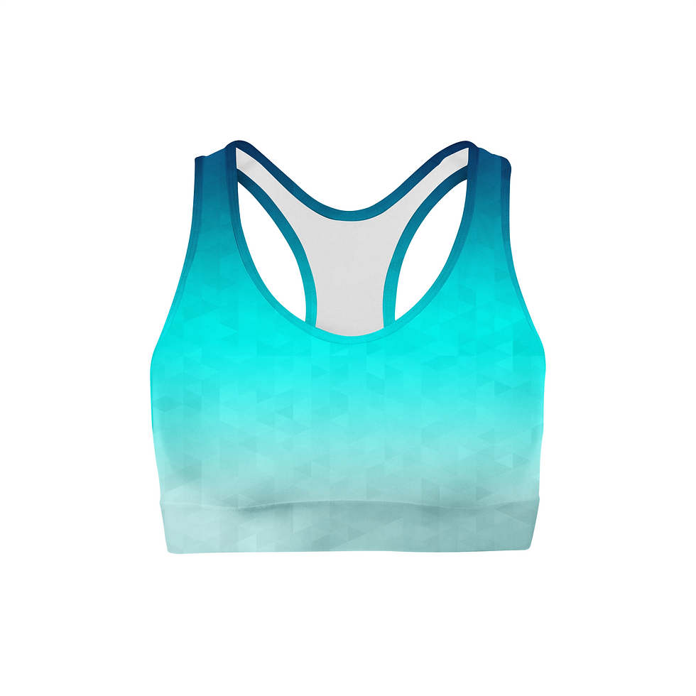 Thumbnail: Riptide Triangles Color Back Sports Bra