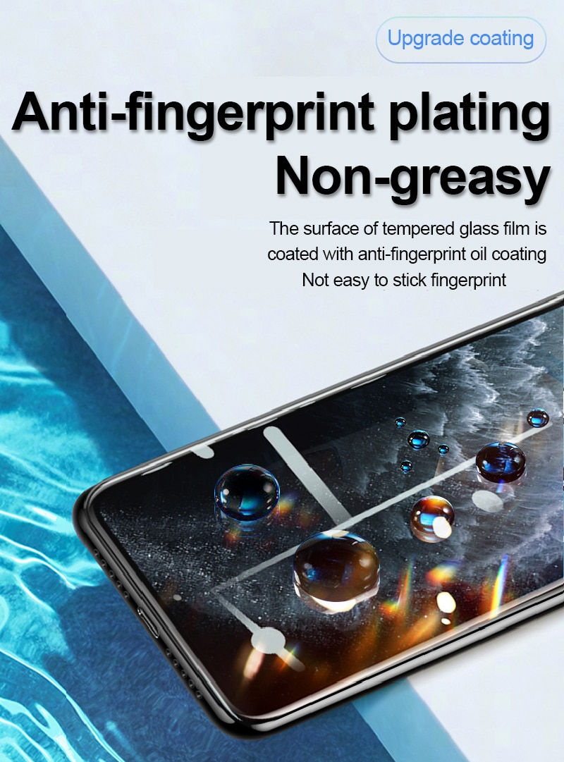 Thumbnail: 6D Full Curved Glass on for iPhone 11 Pro Max X XS XR 12 Pro Mini Protector