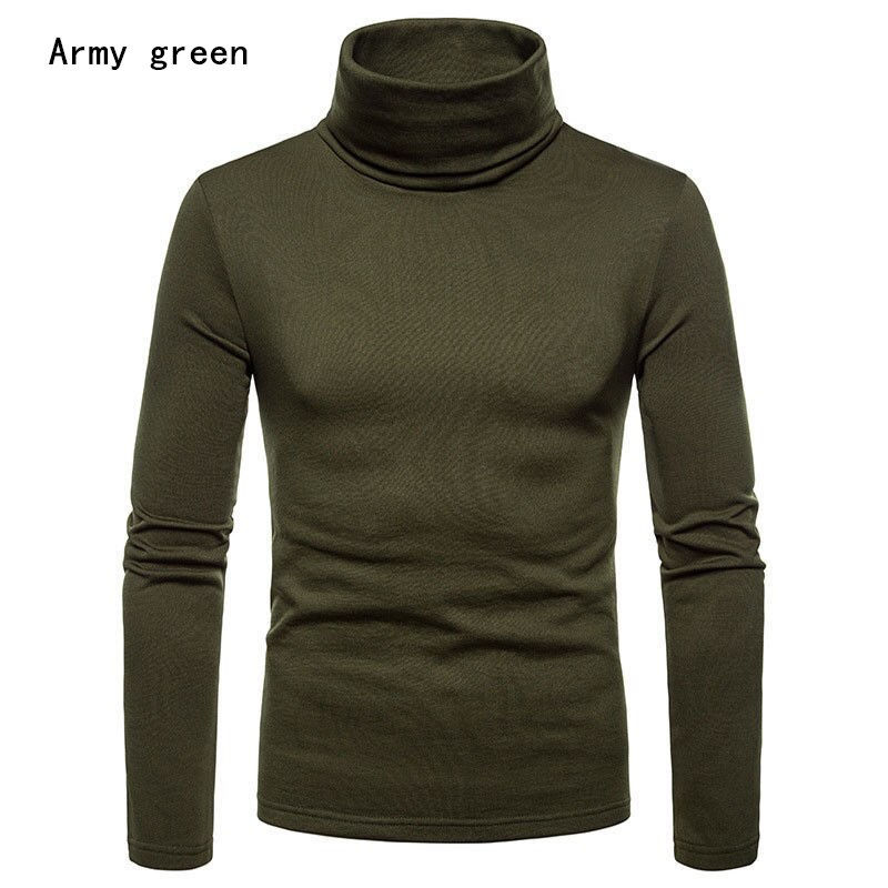Thumbnail: Turtleneck Long Sleeve Stretch Casual Kintted Pullovers Basic Tops 4 Colors