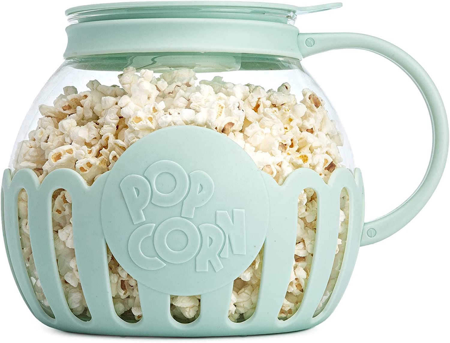  Microwave Micro-Pop Popcorn Popper, Borosilicate Glass, 3-in-1 Lid, Dishwasher