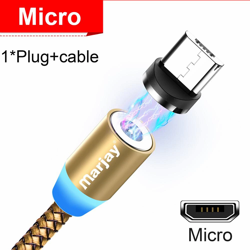 Thumbnail: Magnetic Micro USB Cable for iPhone Samsung Android Fast Charging Magnet Charger
