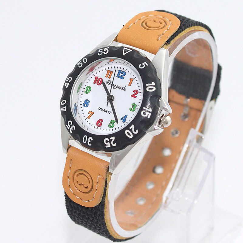Thumbnail: Quartz Watch Kids Children's Nylon Student Time Teaching Clock Wristwatch