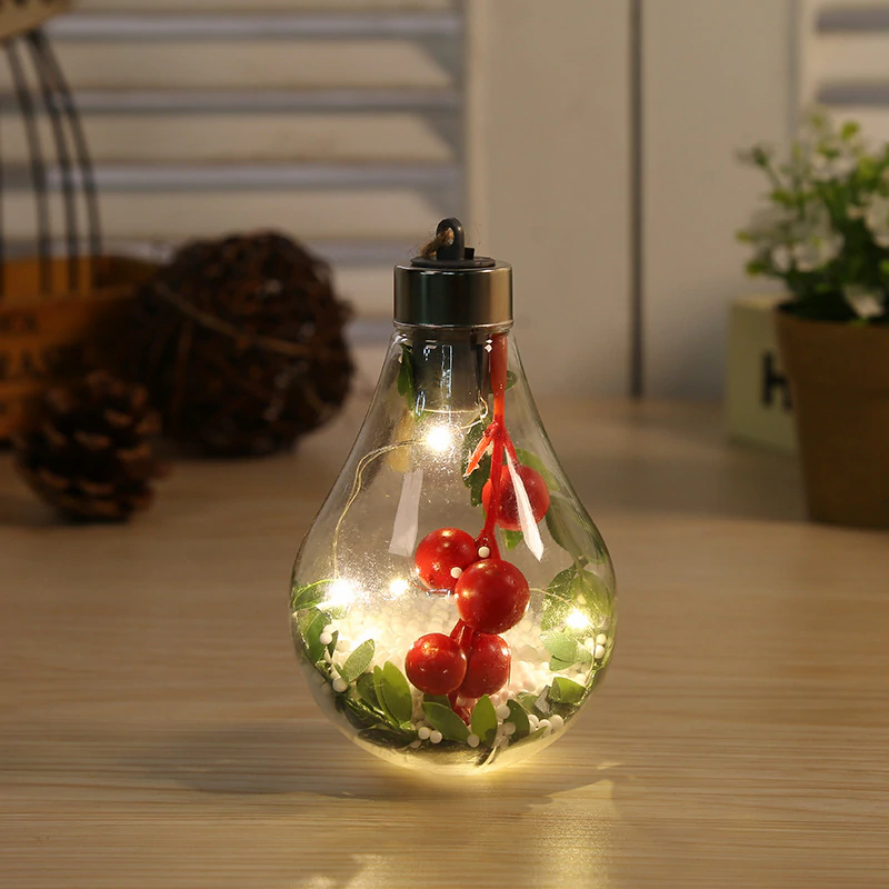 Thumbnail: Led Transparent Christmas BallTree Decoration Pendant Plastic Ball Bulb