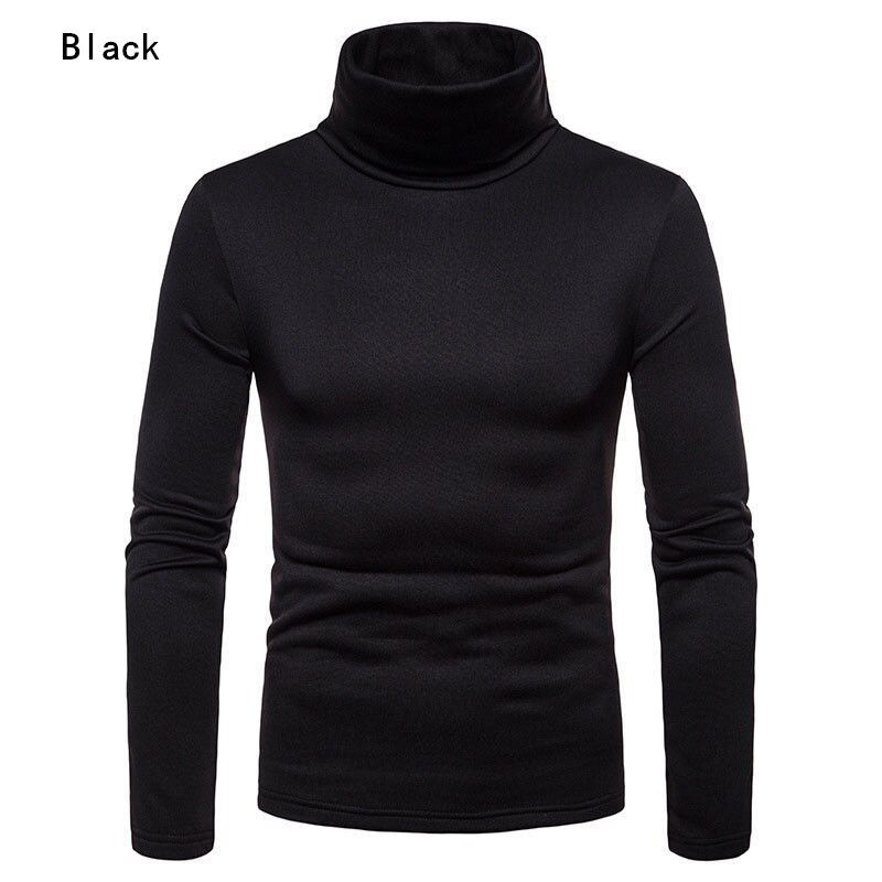 Imej kecil: Turtleneck Long Sleeve Stretch Casual Kintted Pullovers Basic Tops 4 Colors