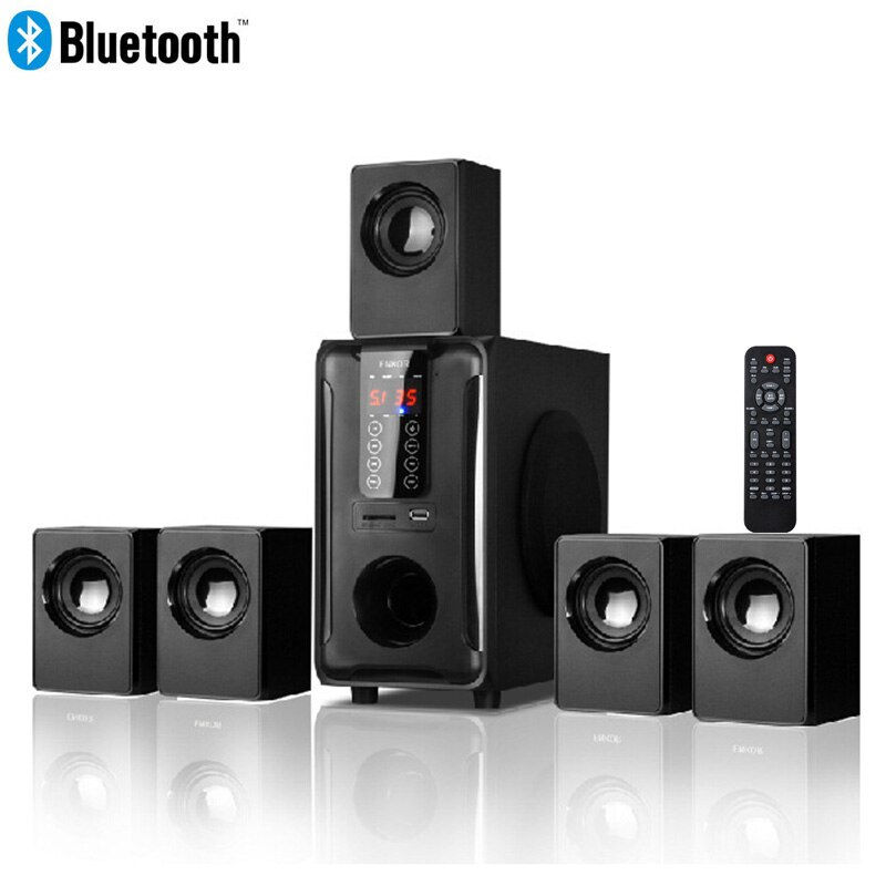 Thumbnail: 5.1 Channel Home Theater Speaker System,Bluetooth\USB\SD\FM Radio Remote Control