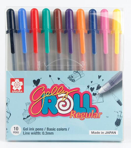 Thumbnail: Sakura Gelly Roll Gel Pen Set Moonlight Metallic Regular 3D Stardust Japan