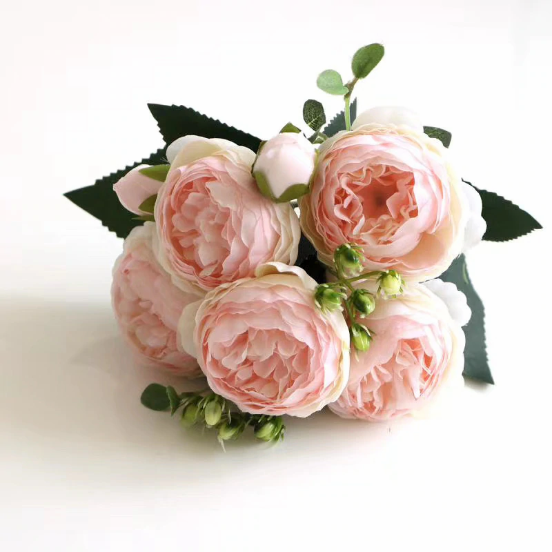 Thumbnail: 1 Bundle Silk Peony Bouquet Home Decoration Accessories Wedding Party