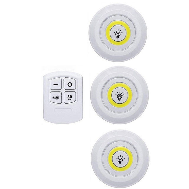 Thumbnail: 3W Super Bright Cob Under Cabinet Light LED Wireless Control Dimmable Wardrobe