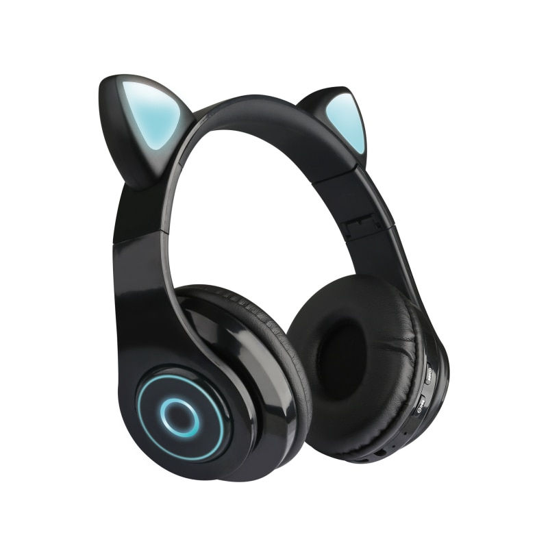 Thumbnail: 5 Colors LED Lights Cat Ear Noise Bluetooth 5.0 Wired 3.5mm Plug With Mic