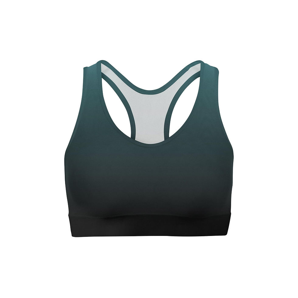 Thumbnail: Blue Black Ombre Sports Bra