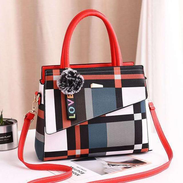 Thumbnail: Patchwork Casual Large Shoulder Handbag