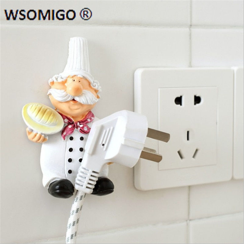 Thumbnail: Multifunction Cook Design Kitchen Plugs Holders  Vegetable &Fruit Hook Up