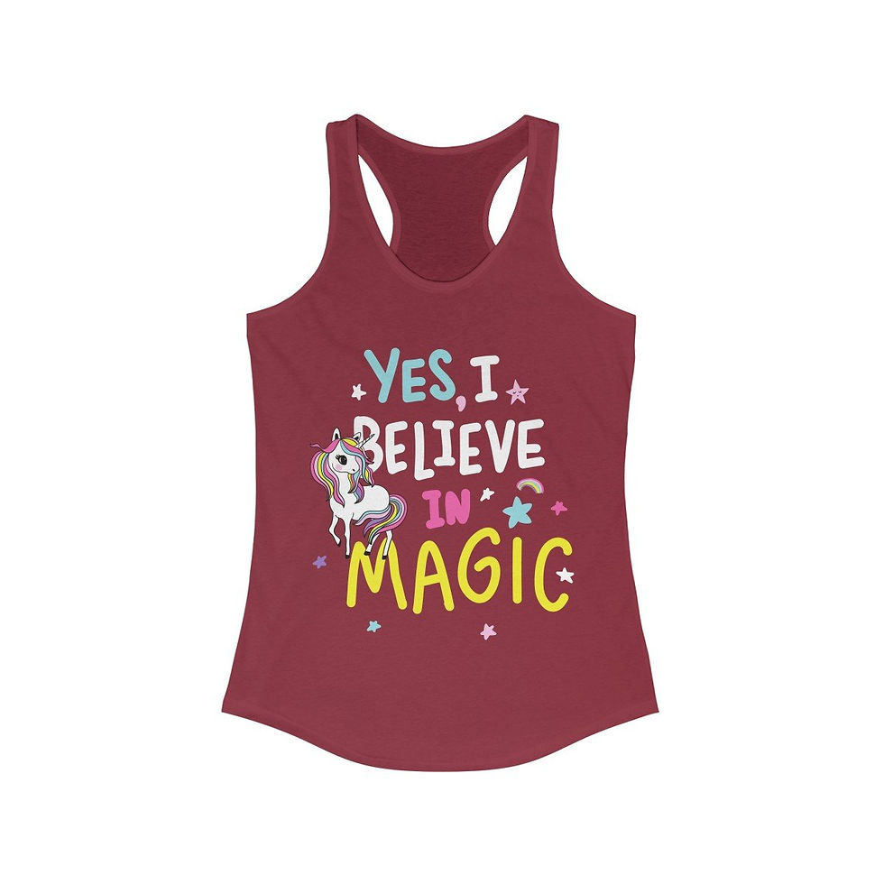 Thumbnail: Yes I Believe in Magic Unicorn Racerback Tank Top