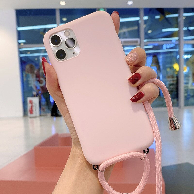 Thumbnail: Strap Cord Chain Necklace Lanyard Mobile Phone Case for Apple