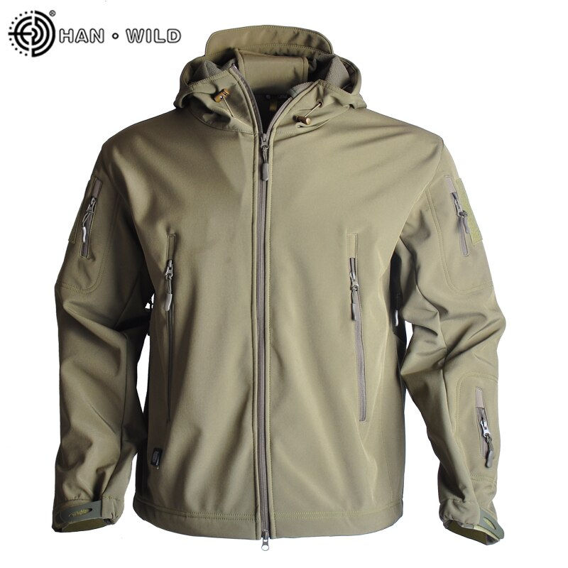 Thumbnail: Hiking Jackets Men Airsoft Camping Jacket Winter Shark Skin SoftShell Waterproof