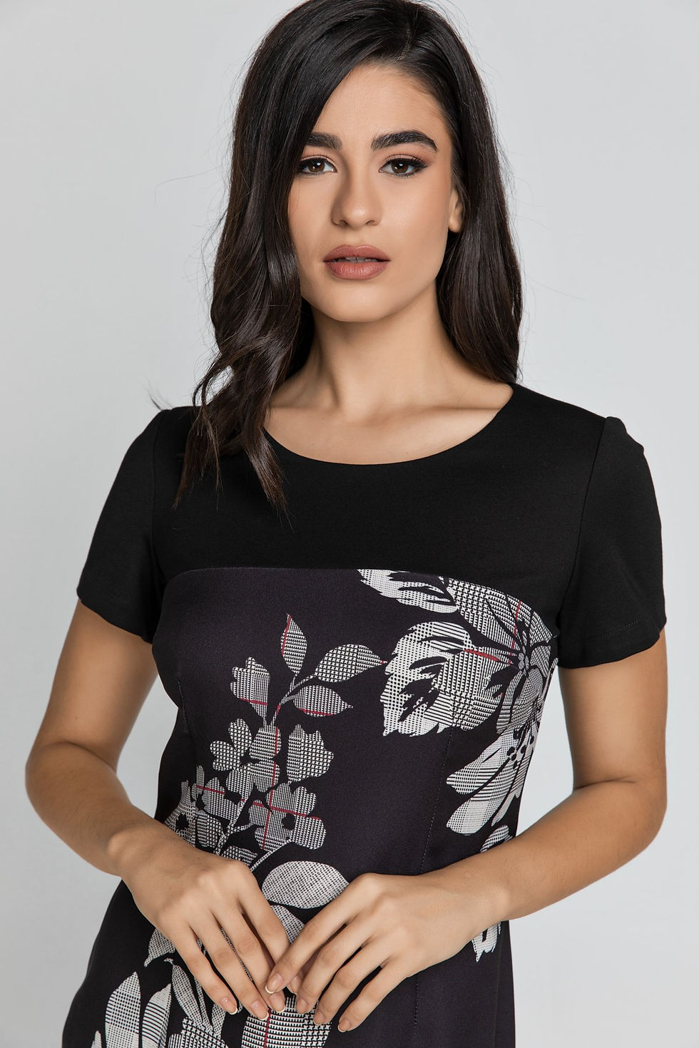Thumbnail: Black Floral Dress by Conquista