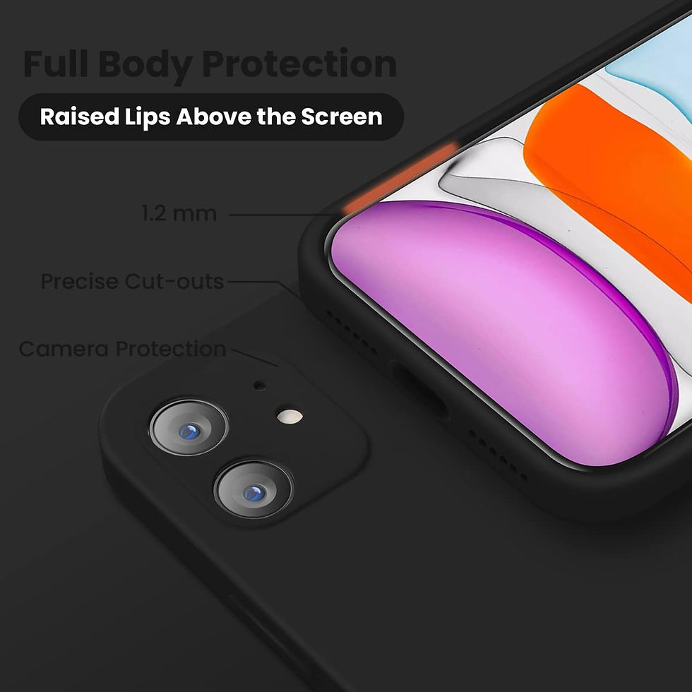 Thumbnail: iPhone 11 Case, Silicone [Square Edges] & [Camera Protecion] Upgraded Phone Cas