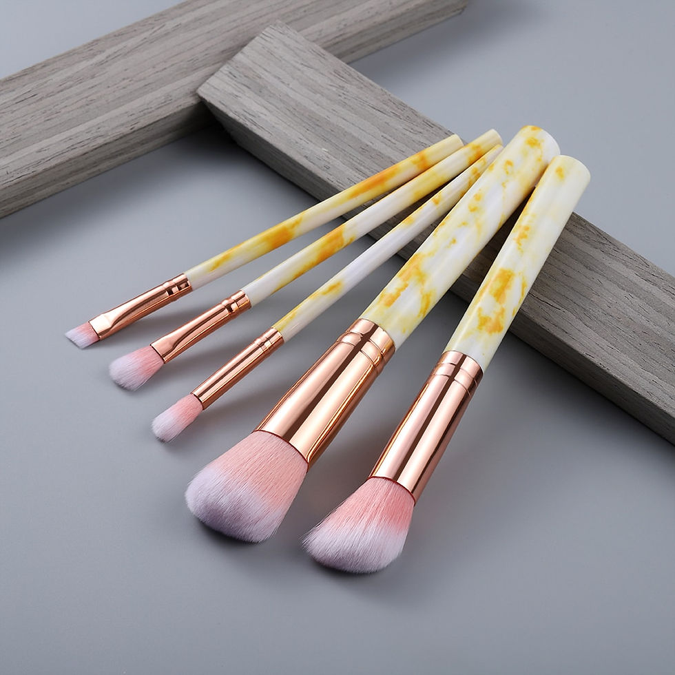 Thumbnail: FLD5/15Pcs Marble Makeup Brushes Set Cosmetic Powder Eyeshadow Foundation