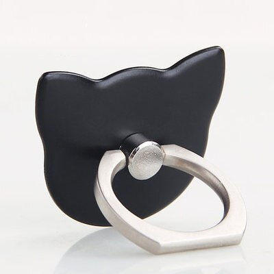 Thumbnail: 360 Degree Cat Ear Finger Ring Mobile Phone Holder Smartphone Stand Mount