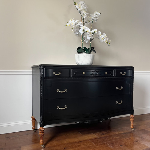 dress to impress khaki Large Raquel Dresser Vintage Black Gold