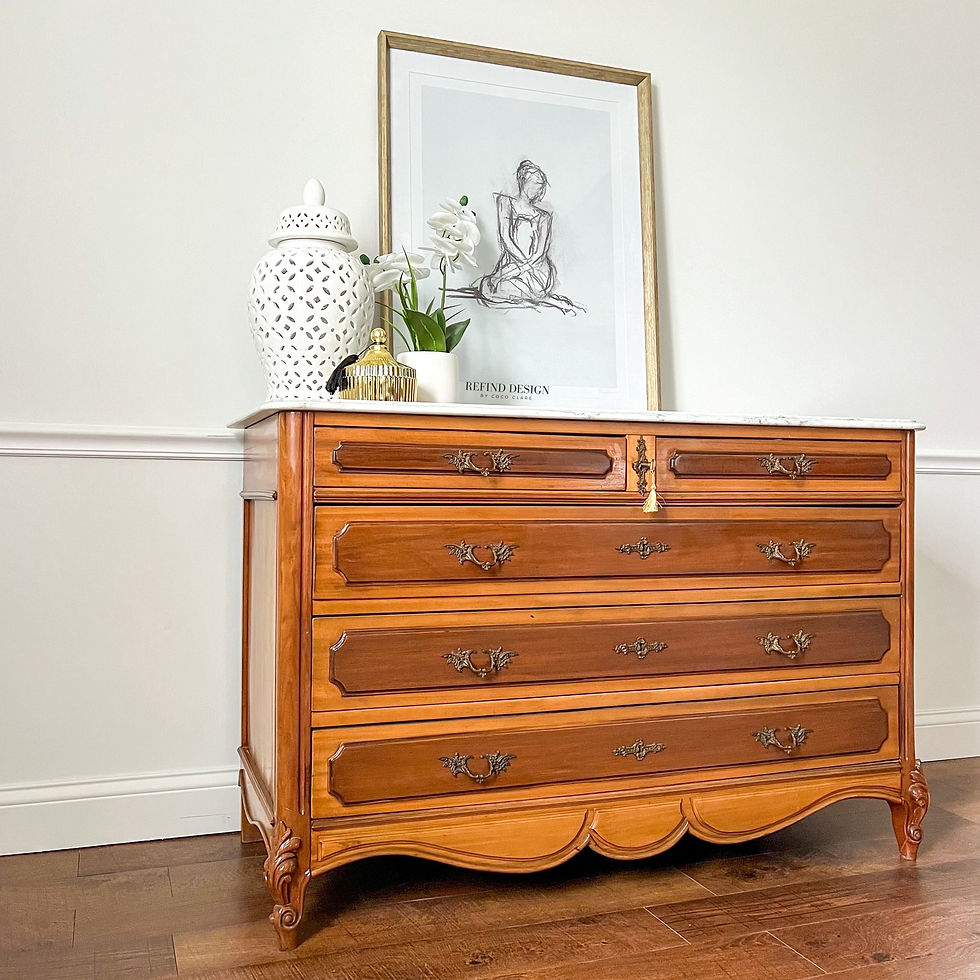 Thumbnail: 1800’s Imported French Marble Top Dresser/Entryway Console 