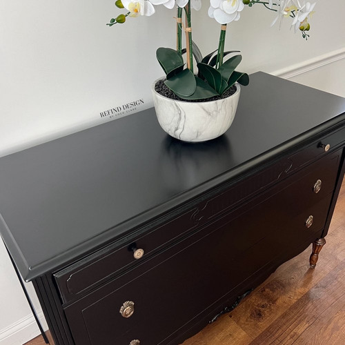 Antique Victorian Dresser, Modern Black Entryway Console | refind-design