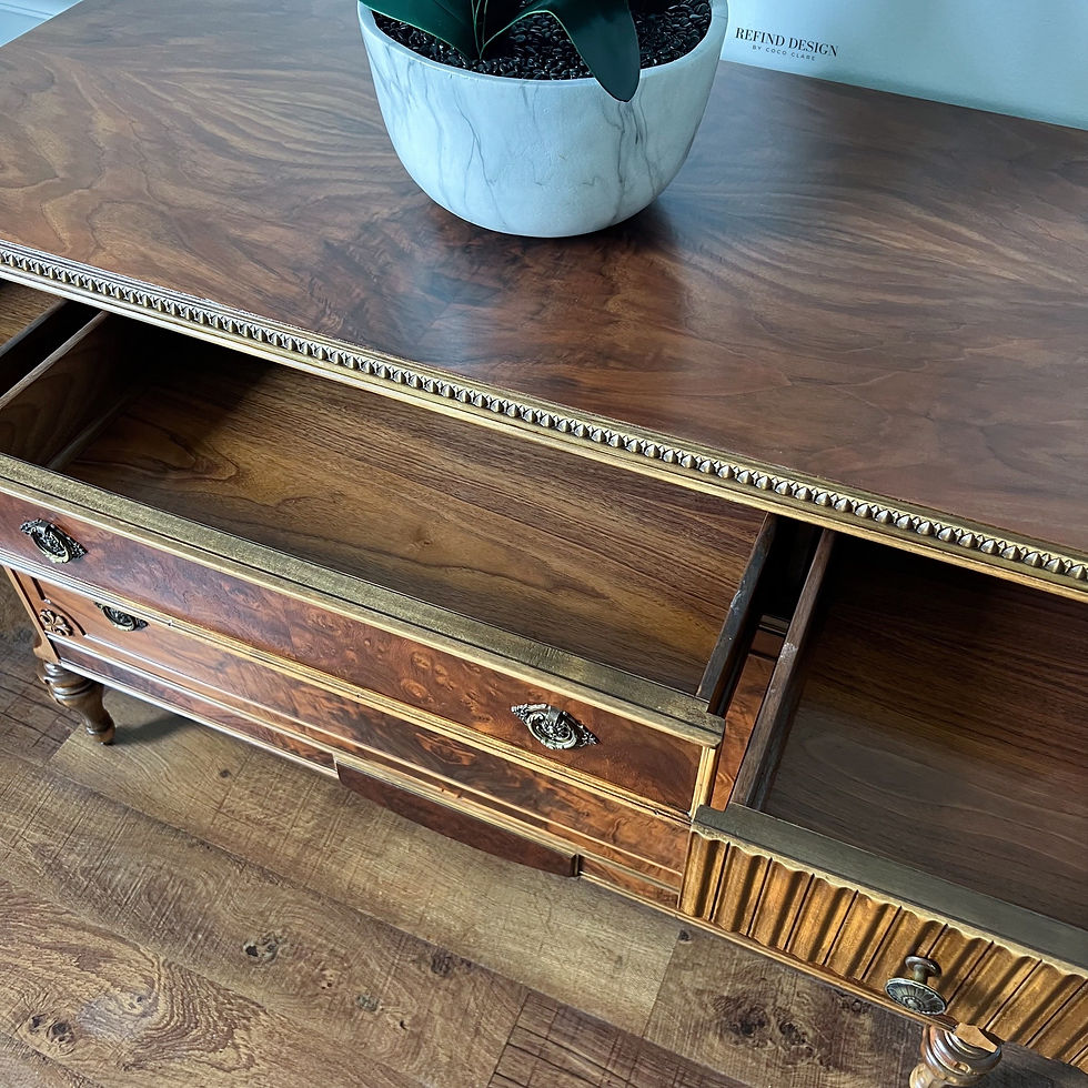 Thumbnail: French Style Walnut Dresser/Entryway Chest