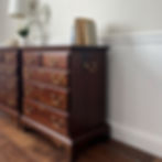 Thumbnail: Pair of Antique Lexington Mahogany Chests – Matte Lacquer Finish – Ready to Ship