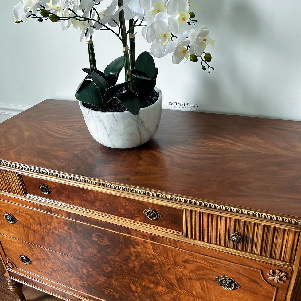 Thumbnail: French Style Walnut Dresser/Entryway Chest