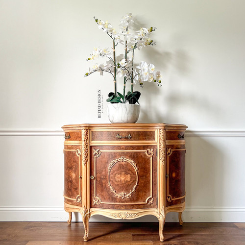 Antique French Demilune Entryway Cabinet | refind-design