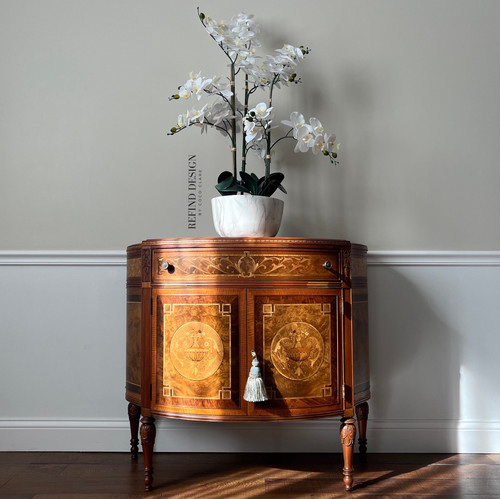 Antique Hepplewhite Demilune Entryway Cabinet | refind-design