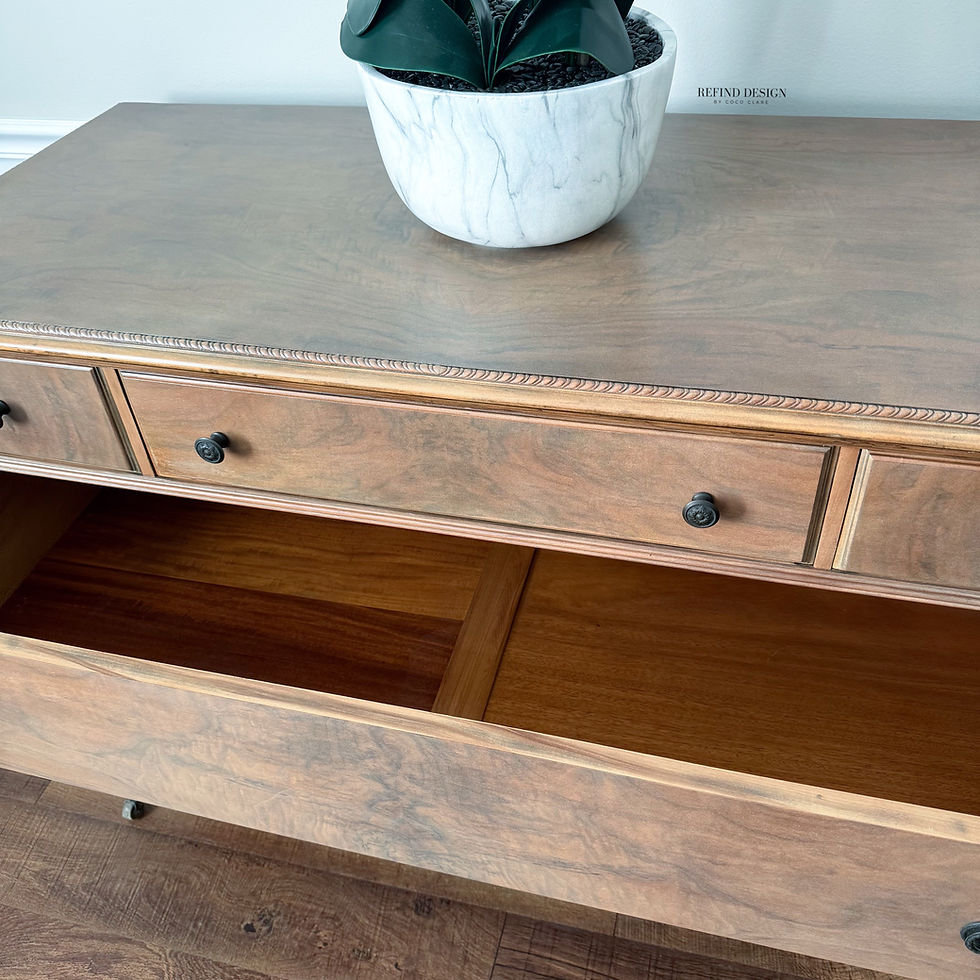 Thumbnail: Bleached Walnut Dresser with Original Hardware