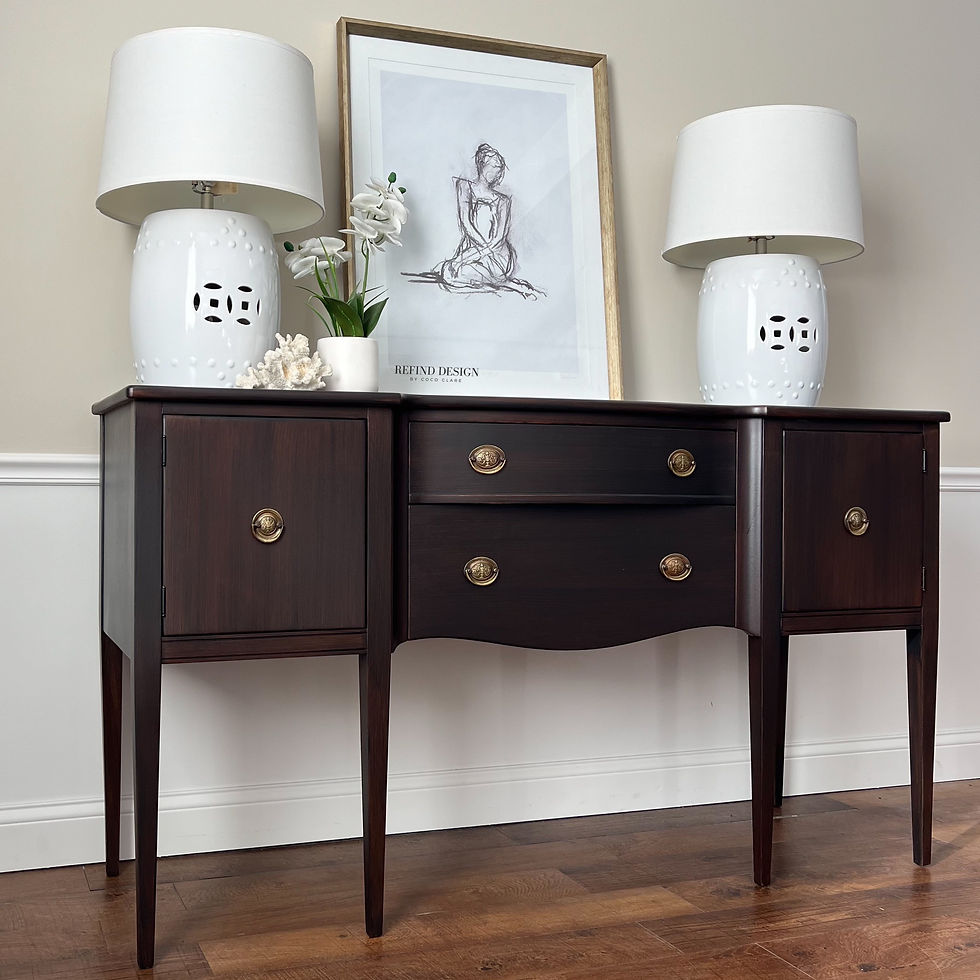 Thumbnail: Antique Hepplewhite Buffet Solid Mahogany Buffet, Traditional Sideboard