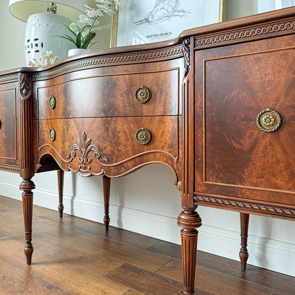 Thumbnail: Antique Mahogany Buffet – Vintage Sideboard Cabinet